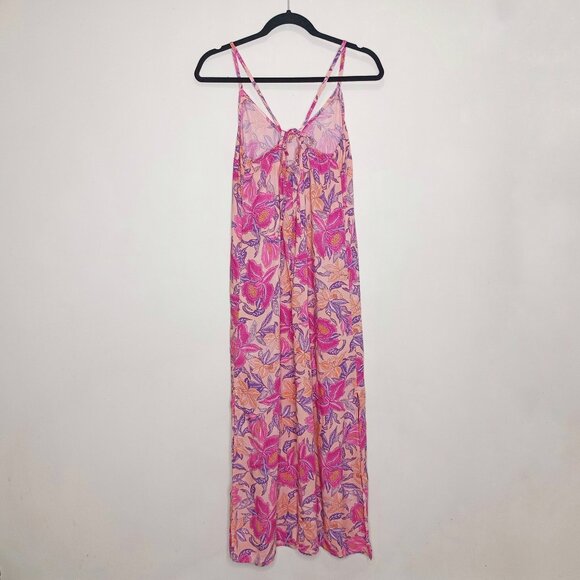Old Navy Tie Back Floral Maxi Dress XS - Picture 2 of 7